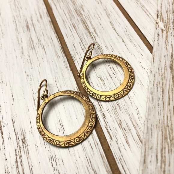 Handmade Jewelry - 3 for $25 Solid Brass Hoop Earrings